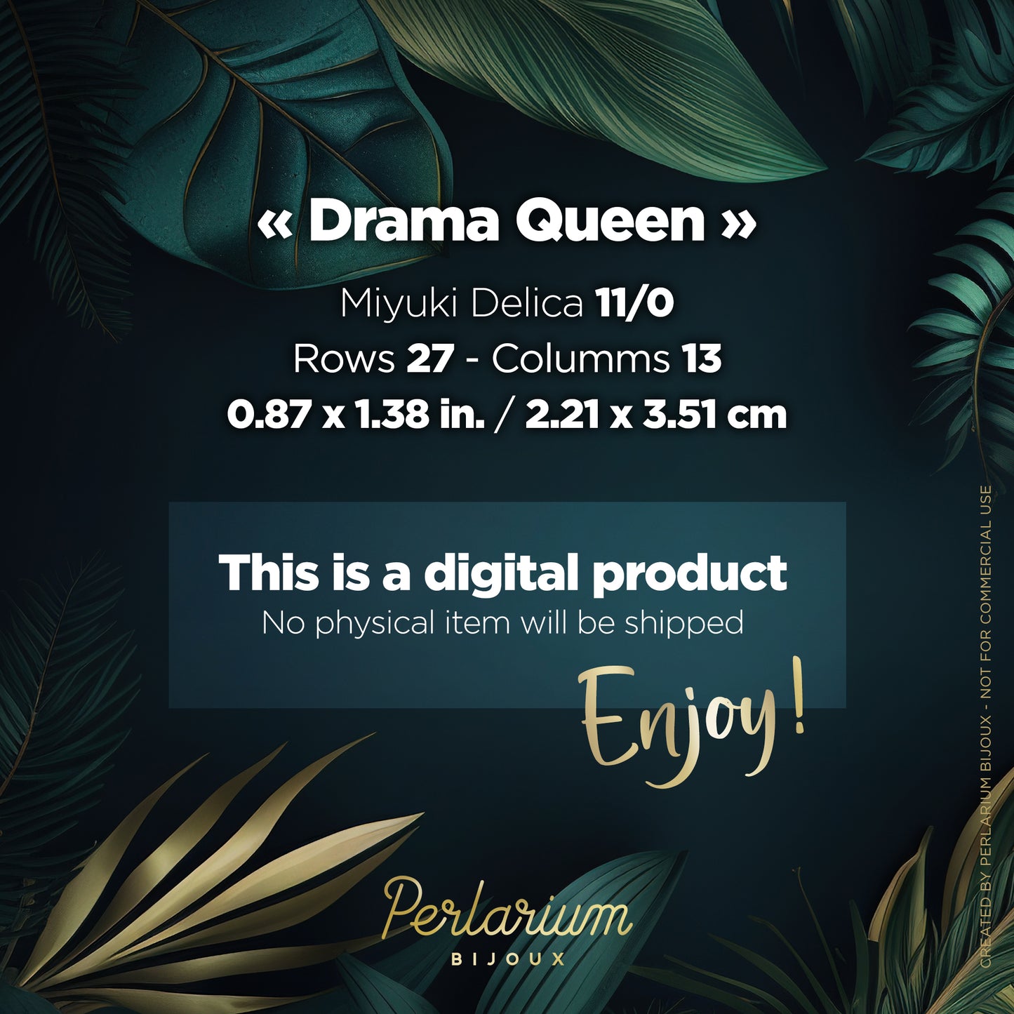 Diagramme PDF Brick Stitch Drama Queen