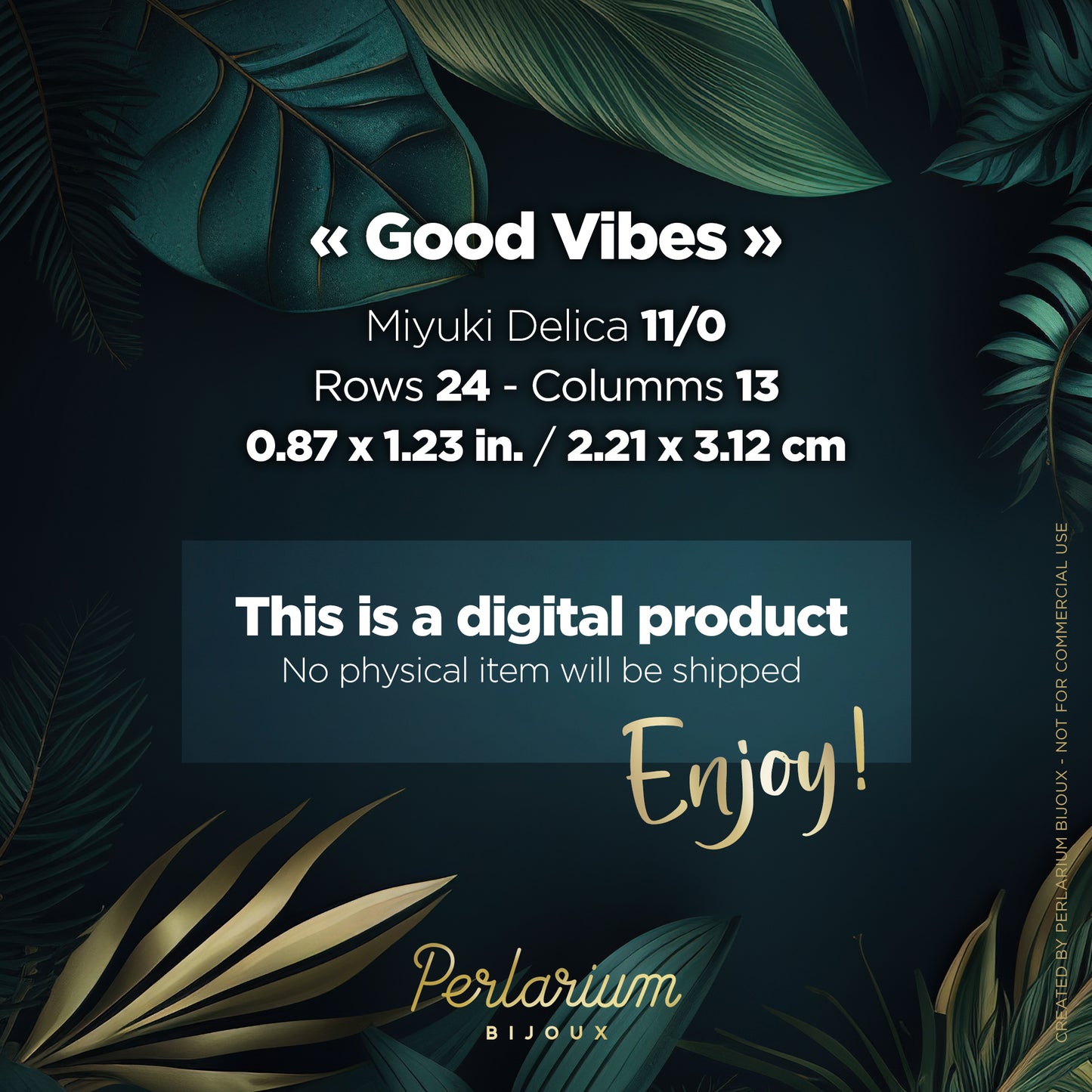 Diagramme PDF Brick Stitch Good Vibes