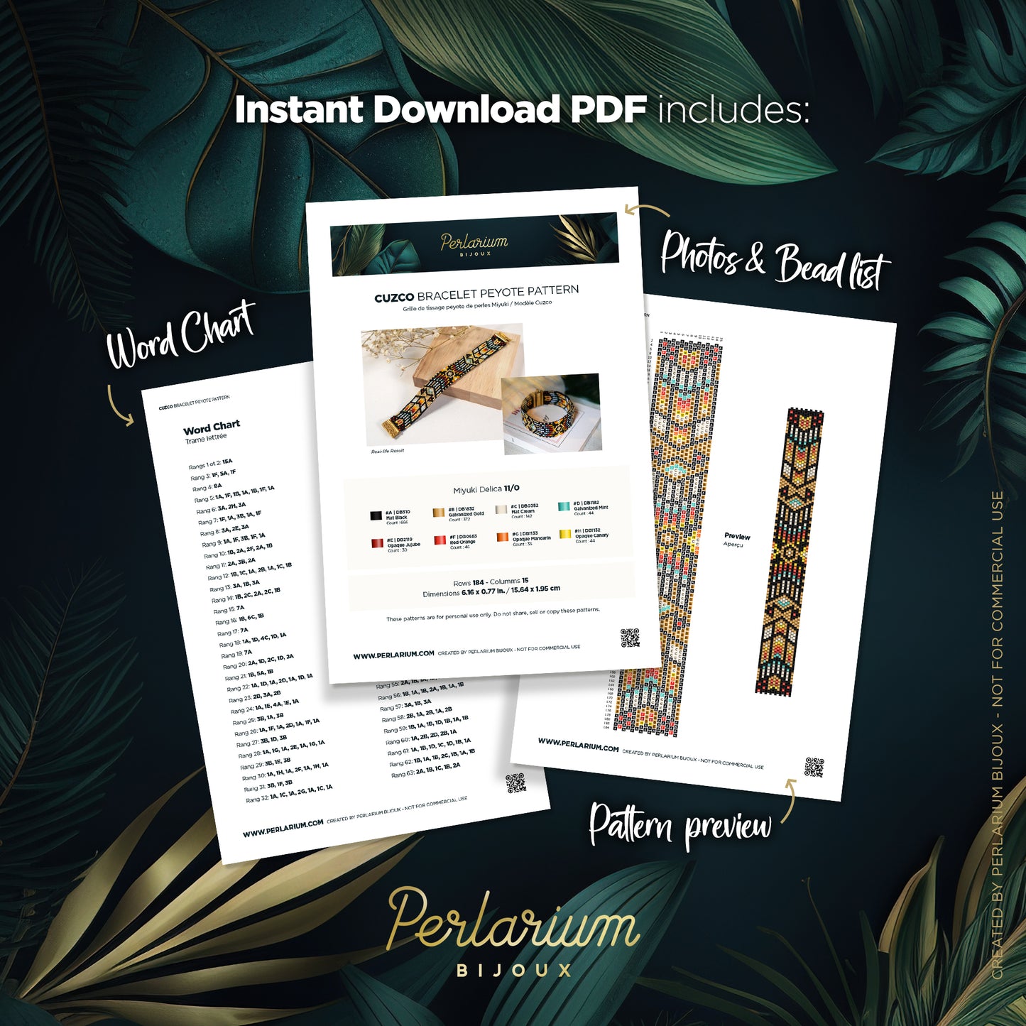 Diagramme PDF Bracelet Cuzco