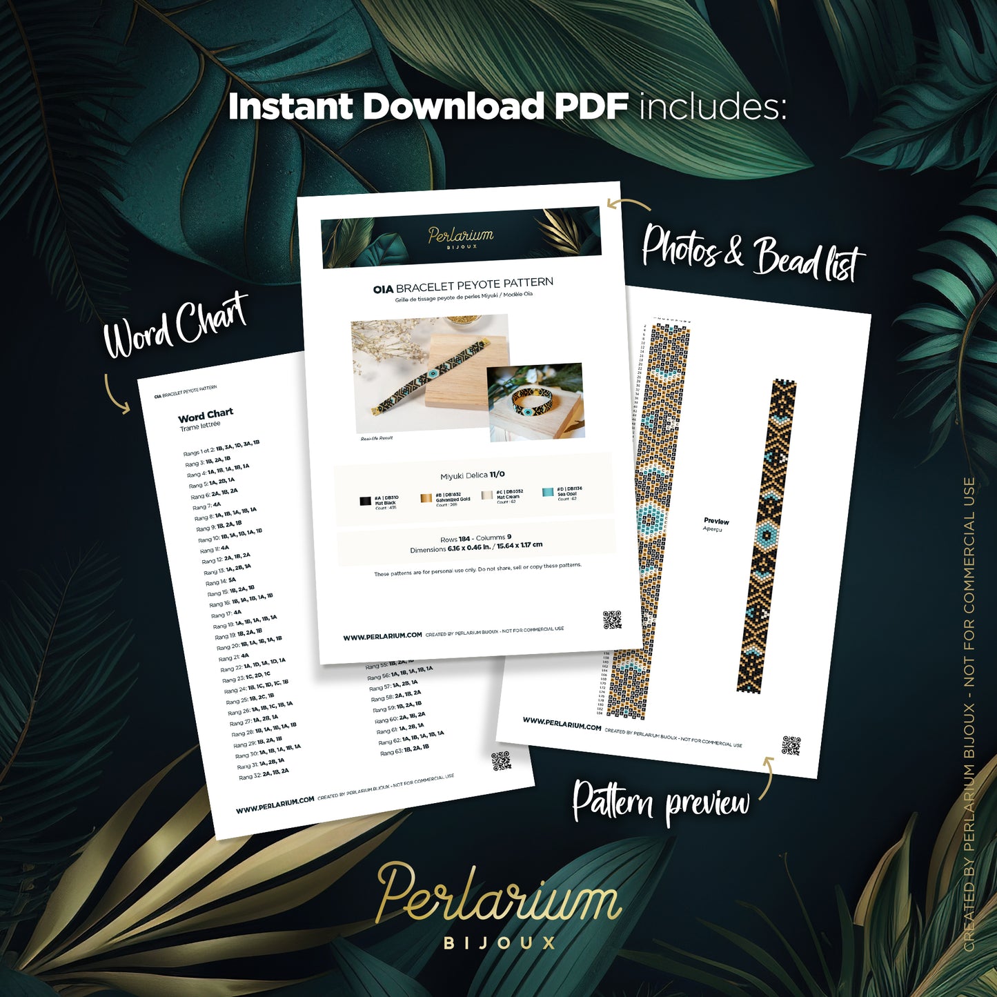 Diagramme PDF Bracelet Oia