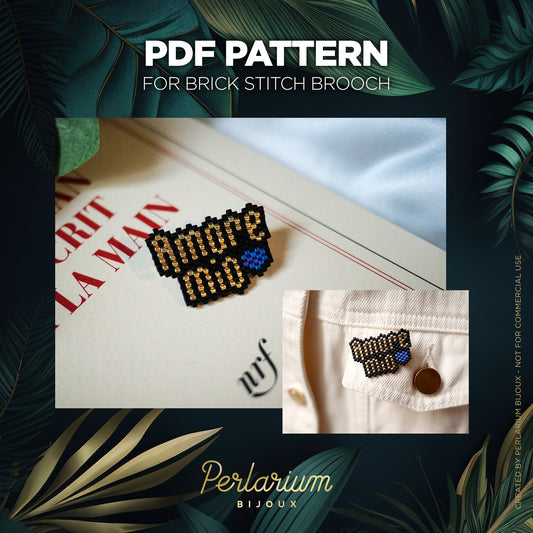Diagramme PDF Brick Stitch Amore Mio