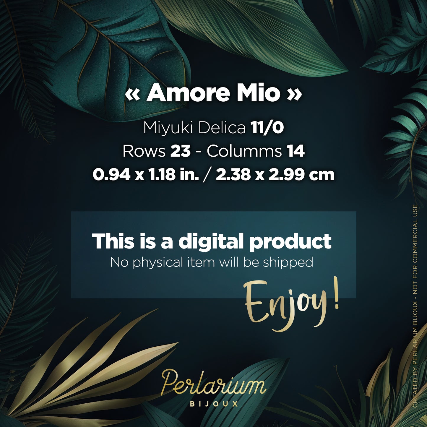 Diagramme PDF Brick Stitch Amore Mio