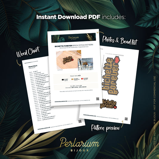 Diagramme PDF Brick Stitch Bichette Forever