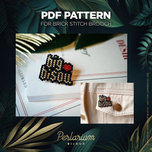 Diagramme PDF Brick Stitch Big Bisou