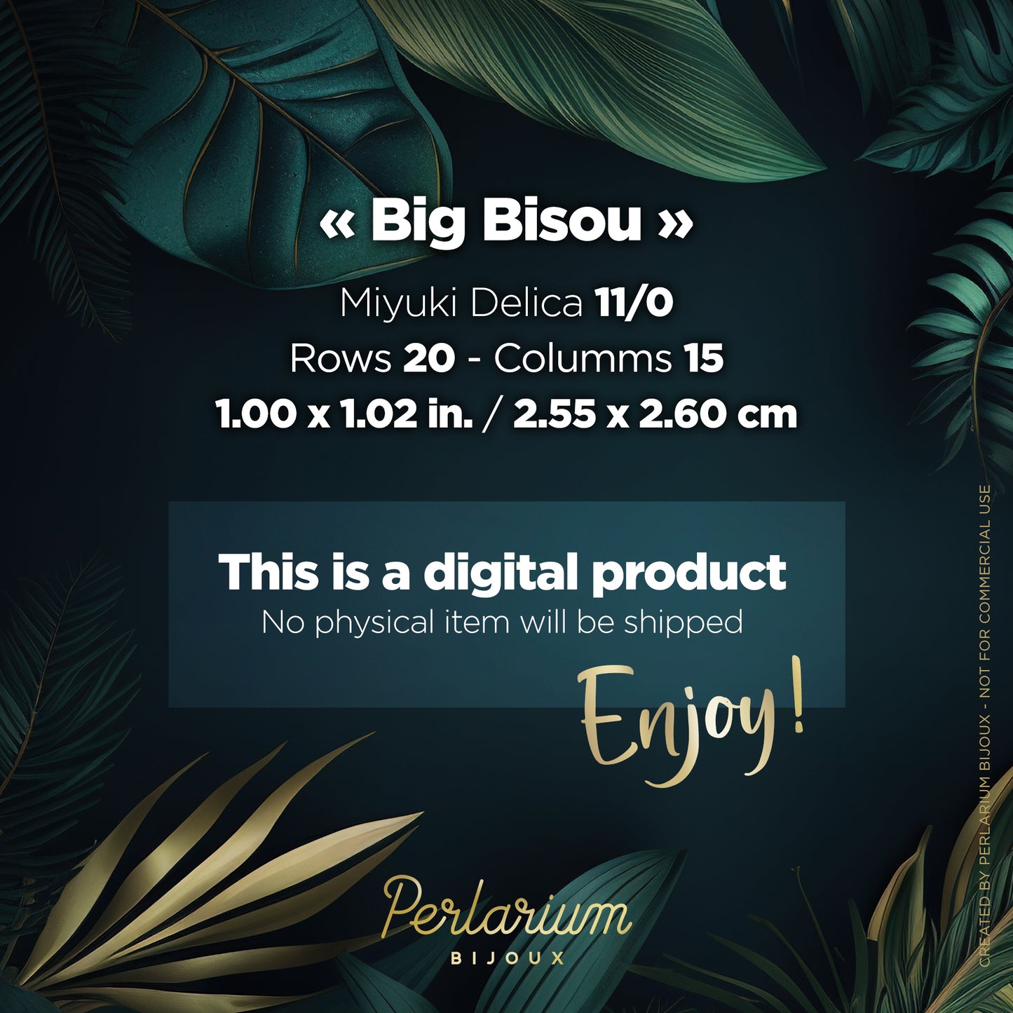 Diagramme PDF Brick Stitch Big Bisou