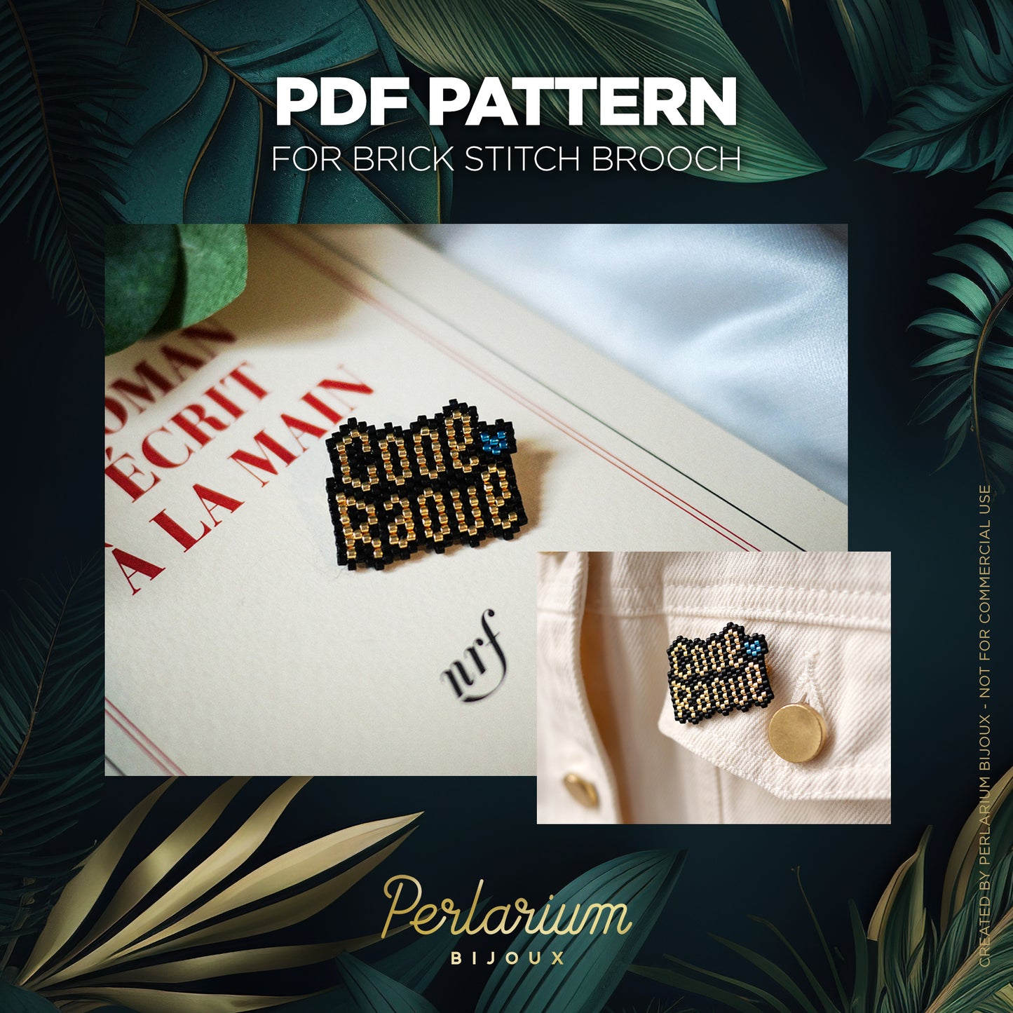 Diagramme PDF Brick Stitch Cool Raoul