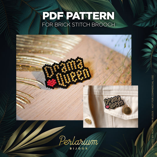 Diagramme PDF Brick Stitch Drama Queen