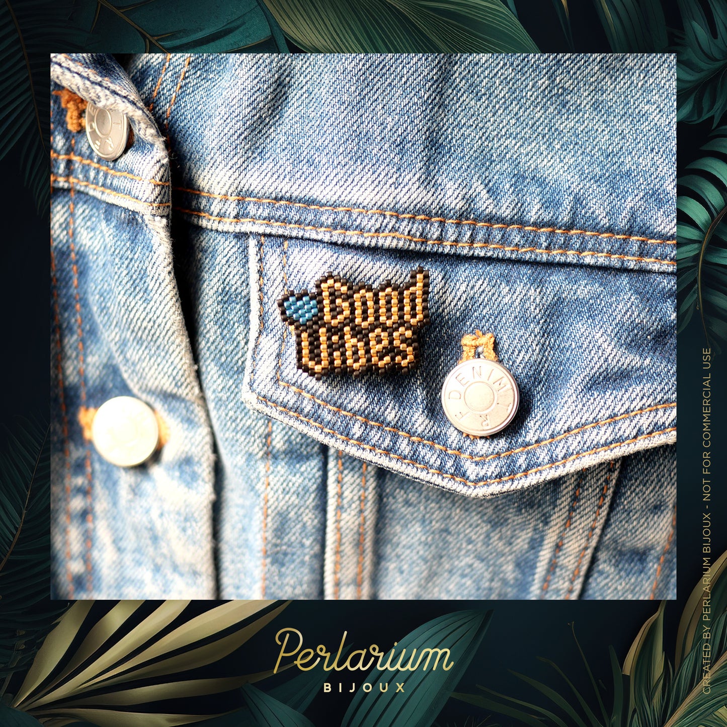 Diagramme PDF Brick Stitch Good Vibes