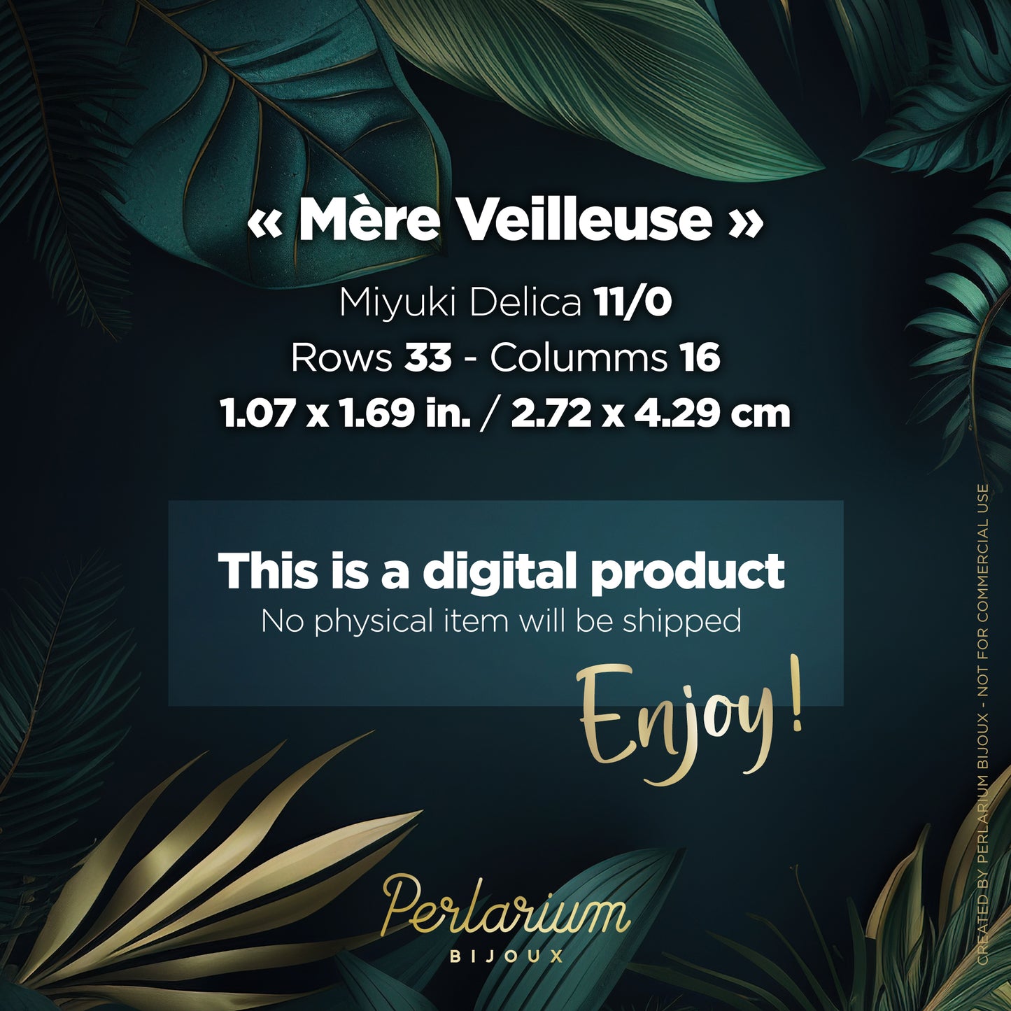 Diagramme PDF Brick Stitch Mère Veilleuse