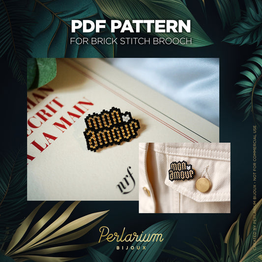 Diagramme PDF Brick Stitch Mon Amour