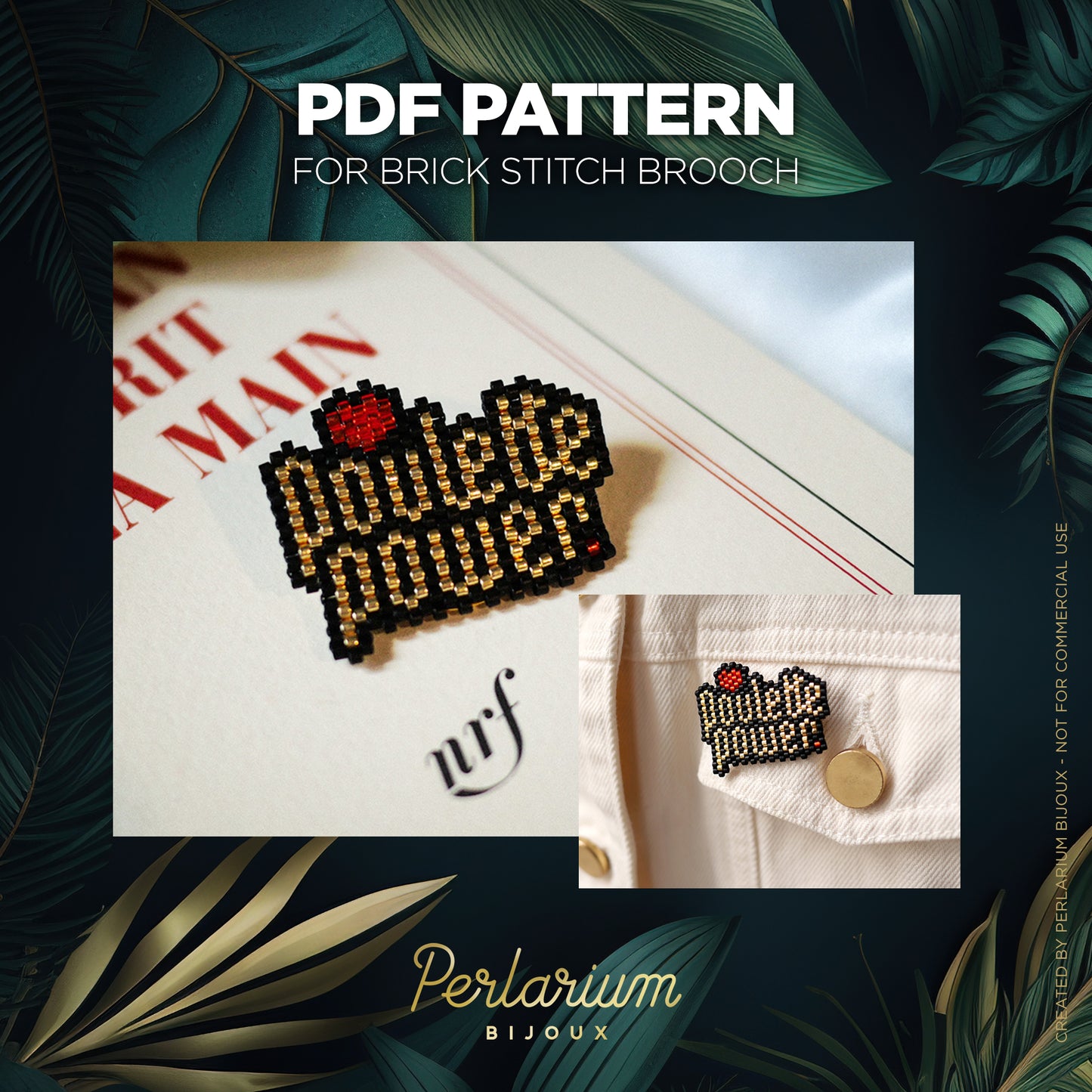 Diagramme PDF Brick Stitch Poulette Power