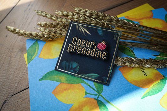 Broche Cœur Grenadine