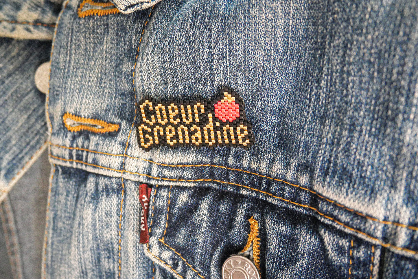 Broche Cœur Grenadine