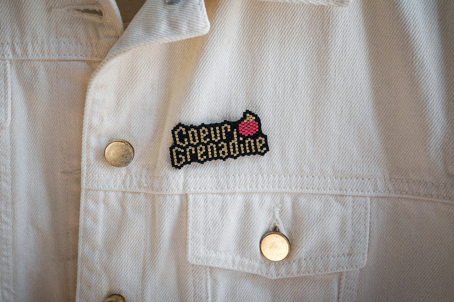 Broche Cœur Grenadine