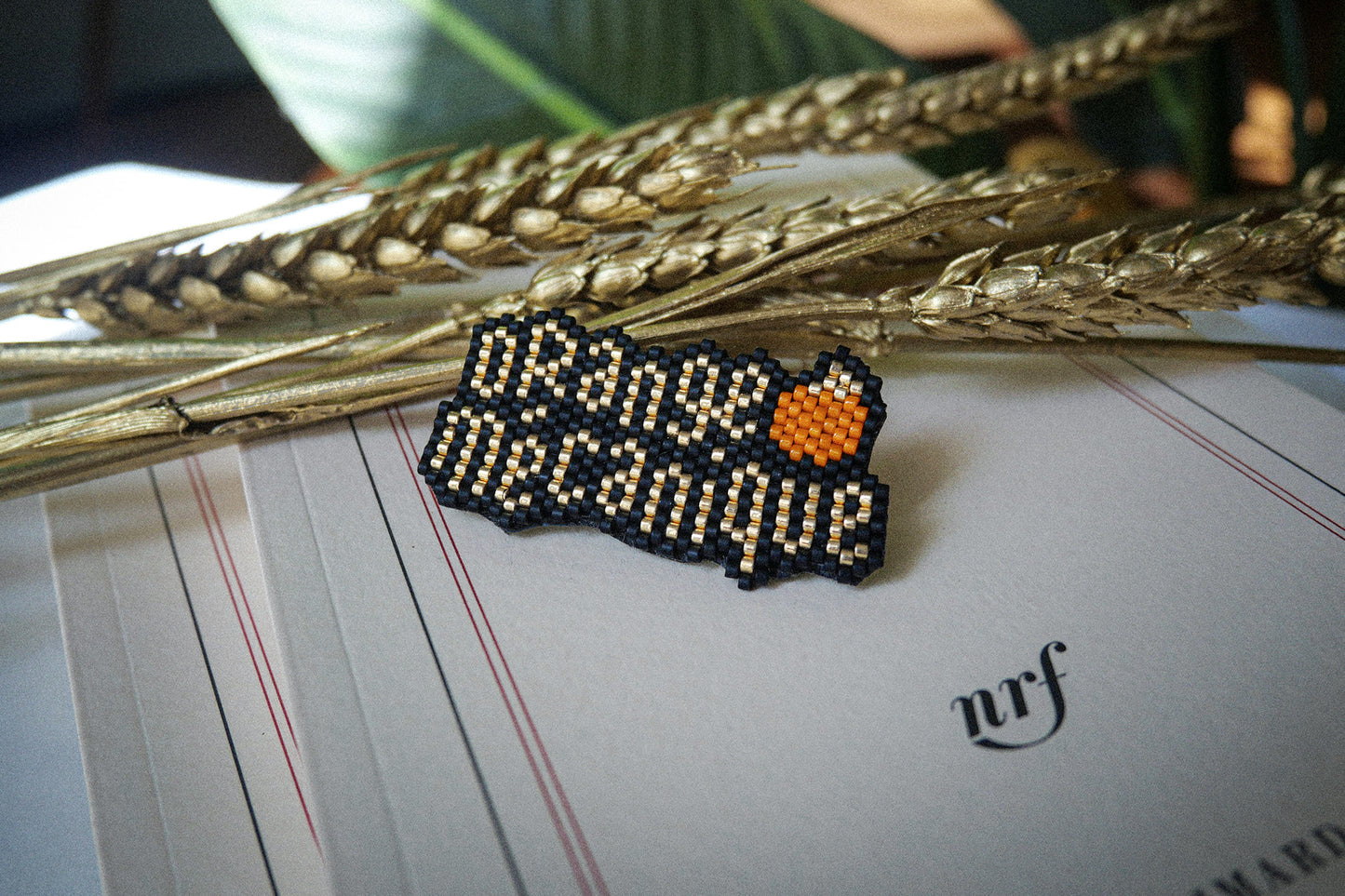 Broche Orange Mécanique